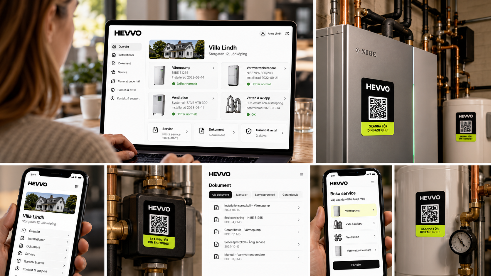 Visualisering av Home Buddy på digital skärm