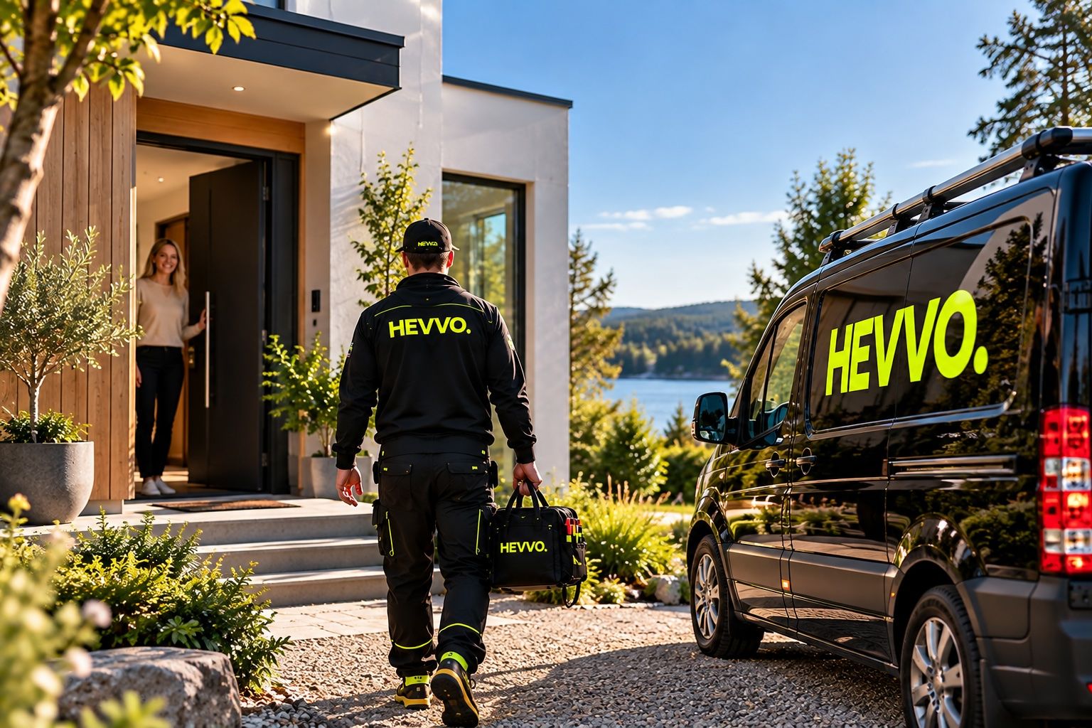 HEVVO servicebil hos kund i Jönköping